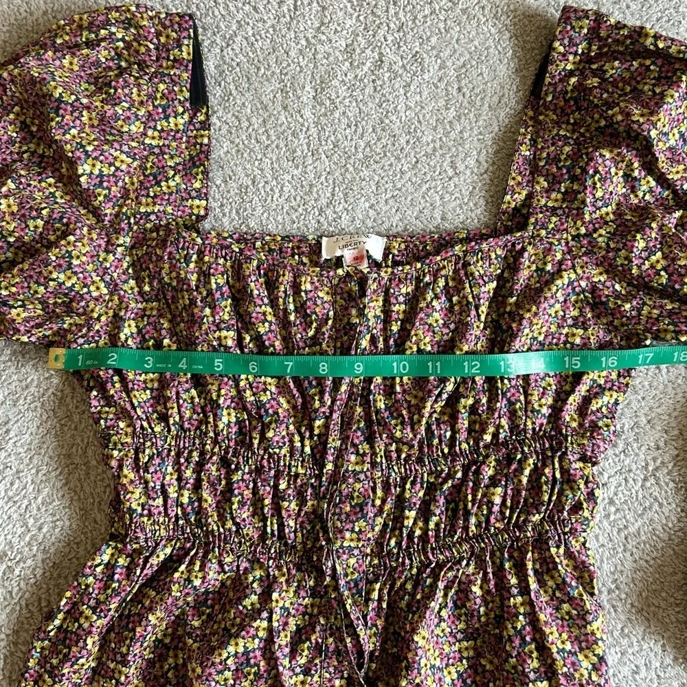 J. Crew Multicolor Blouse with Flowers size 12